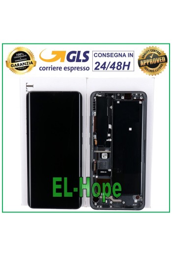 Cadre de e'cran LCD de origine pour Xiaomi Mi CC9 Pro M1910F4E, verre tactile noir terni