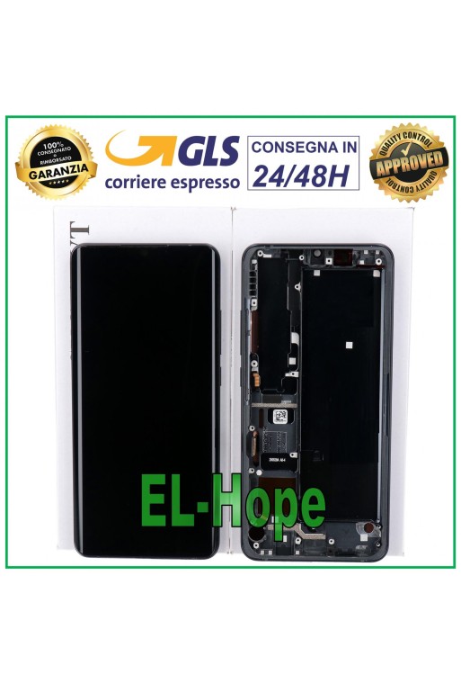 Cadre de e'cran LCD de origine pour Xiaomi Mi CC9 Pro M1910F4E, verre tactile noir terni