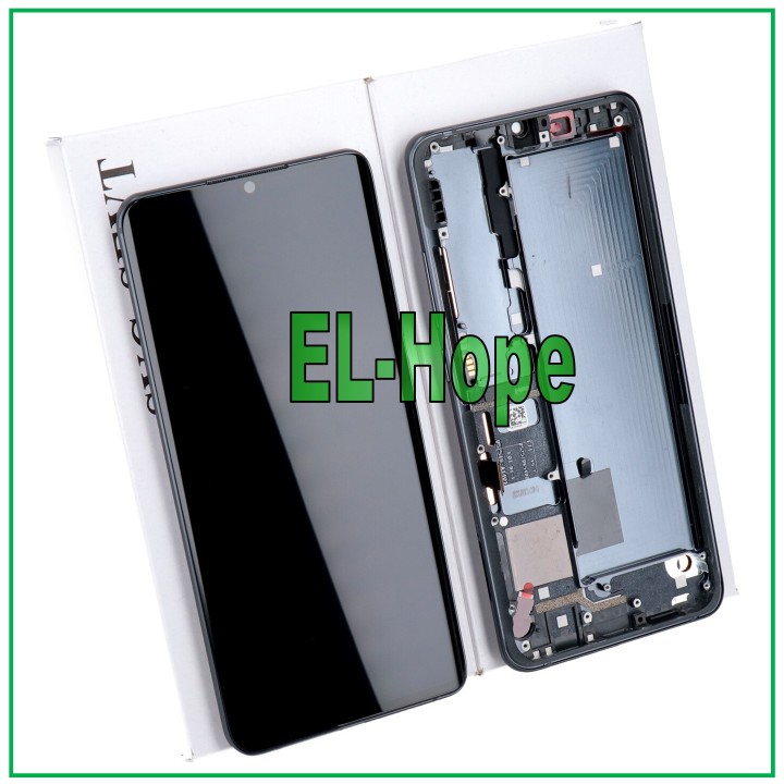 Cadre de e'cran de origine Xiaomi Mi Note 10 Lite M2002F4LG Touch Gris terni Noir