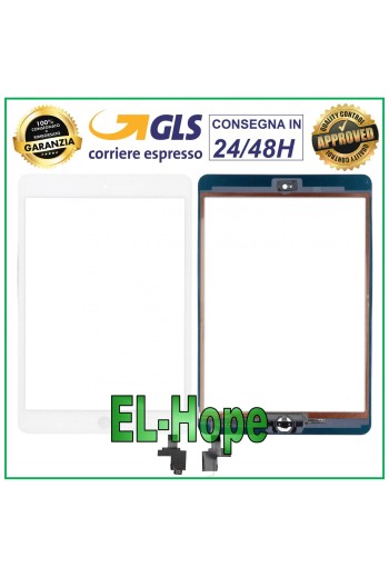 Écran tactile pour Apple iPad Mini 2 Wi-Fi 3G A1489 A1490 A1491 en verre blanc + bouton Home