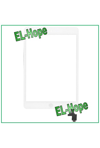 Écran tactile pour Apple iPad Mini 2 Wi-Fi 3G A1489 A1490 A1491 en verre blanc + bouton Home