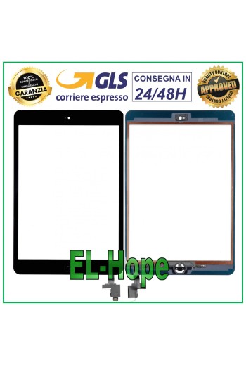 Écran tactile pour Apple iPad Mini 2 Wi-Fi 3G A1489 A1490 A1491 en verre noir + bouton Home