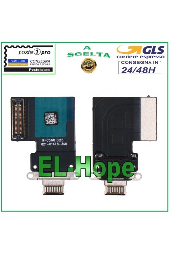 CONNECTEUR DE CHARGE IPAD PRO 11 2020 A2068 A2230 A2228 NOIR CHARGE FLAT FLEX