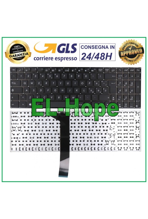 Clavier italien pour ordinateur portable ASUS X550 K550 F550 R510 F552 P550 X501 Noir