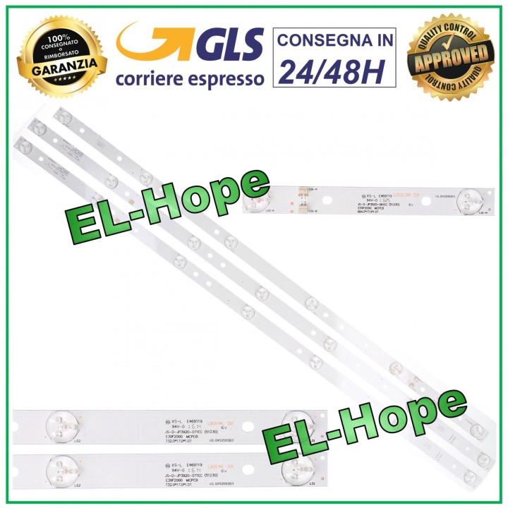 KIT DE 3 BARRES DE RUBAN LED POUR TV 39 MS-L0878-L MS-L0878-R MS-L1136-L/R TL3901