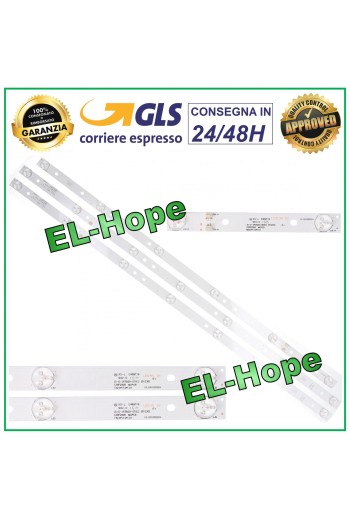 KIT 3 RUBANS LED POUR TV 39 AKAI AKTV407TS - AKTV408TS - CTV4025TSMARTCURVED