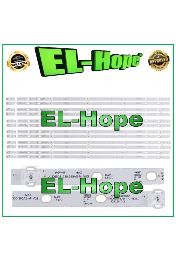 KIT 12 BARRES 5 LED TV 65 HISENSE JL.D65051330-365AS-M_V02 3B5CZ61012 L610mm