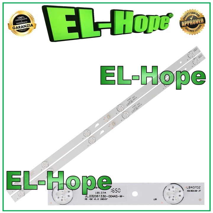KIT 2 BARRES 6 LED POUR TV HAIER 32 4C-LB320T- GY9 GY7 HR7 FT4 JF3 JF4 MSC GY7