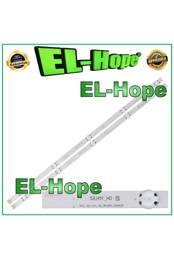 KIT 2 BARRES 5 LED POUR TV 32 LG AGF79046701 AGF79082601 32LH51HD SVL320AL5