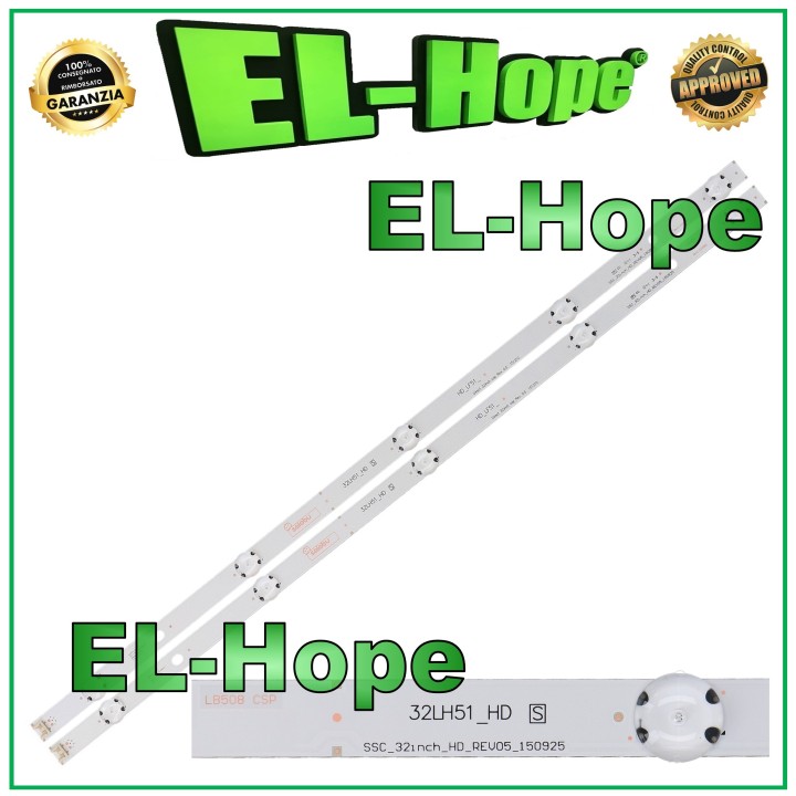 KIT 2 BARRES 5 LED POUR TV 32 LG AGF79046701 AGF79082601 32LH51HD SVL320AL5