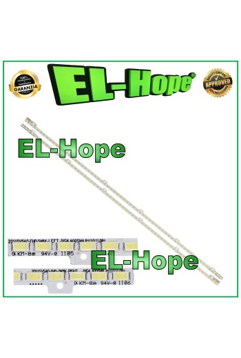 KIT DE 2 BARRES DE 62 RUBAN LED POUR TV SAMSUNG 40 2011SVS40-FHD-5K6K-L/R T400HW04