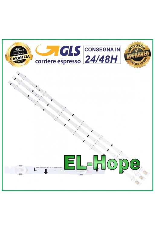 KIT 3 BANDES LED POUR TV SAMSUNG 32 D4GE-320DC0-R2/R3 / D4GE320DC0R2/3 