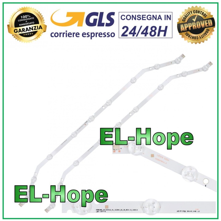 KIT 2 BARRES 9 LED POUR TV 32 SAMSUNG UA32EH4003 UN32FH4 LH32EDCPLBC HG32AB460GW