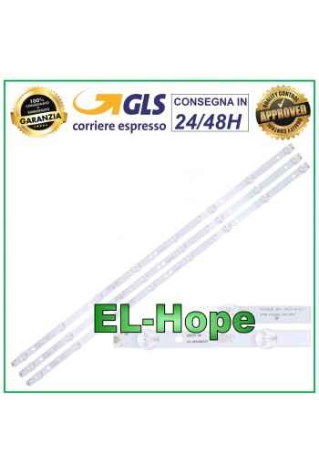KIT 3 BARRES 8 LED TV 32 PHILIPS 4708-K320WD 32PFL3045 - TCL LE32D59 618mm