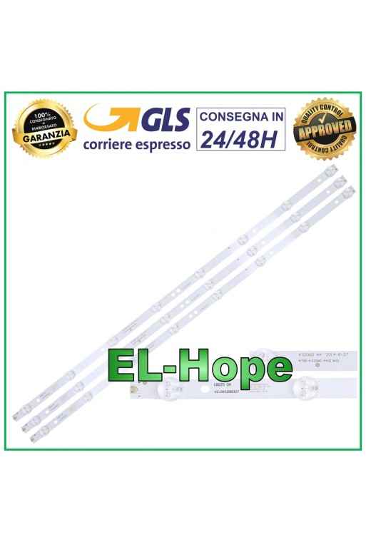 KIT 3 BARRES 8 LED TV 32 PHILIPS 4708-K320WD 32PFL3045 - TCL LE32D59 618mm
