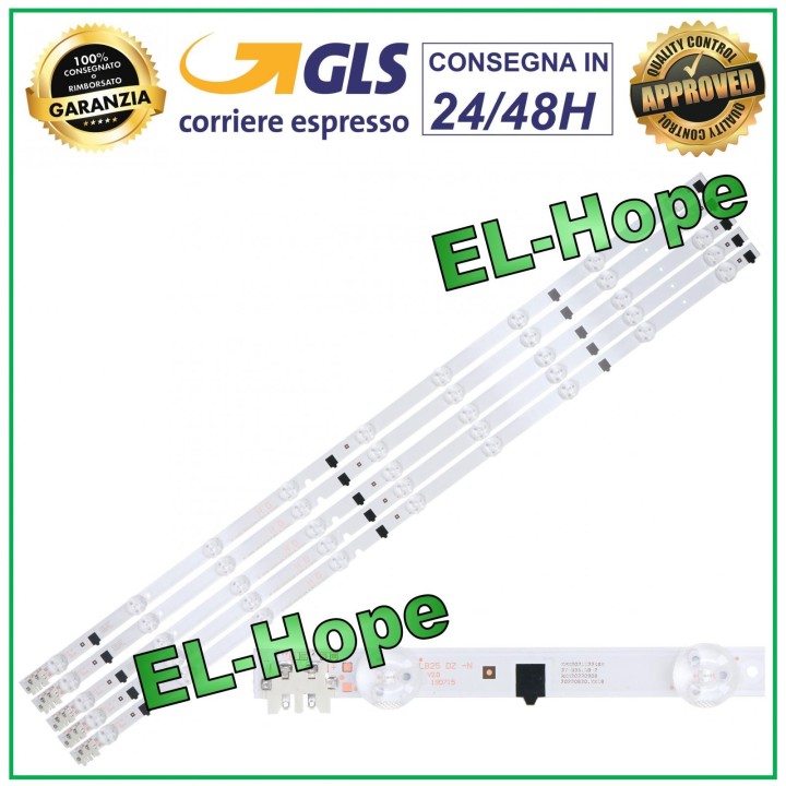 KIT 5 RUBAN 9 LED POUR TV 32 SAMSUNG UE32F4510AYXZT / UE32EH5300WXXH 650mm