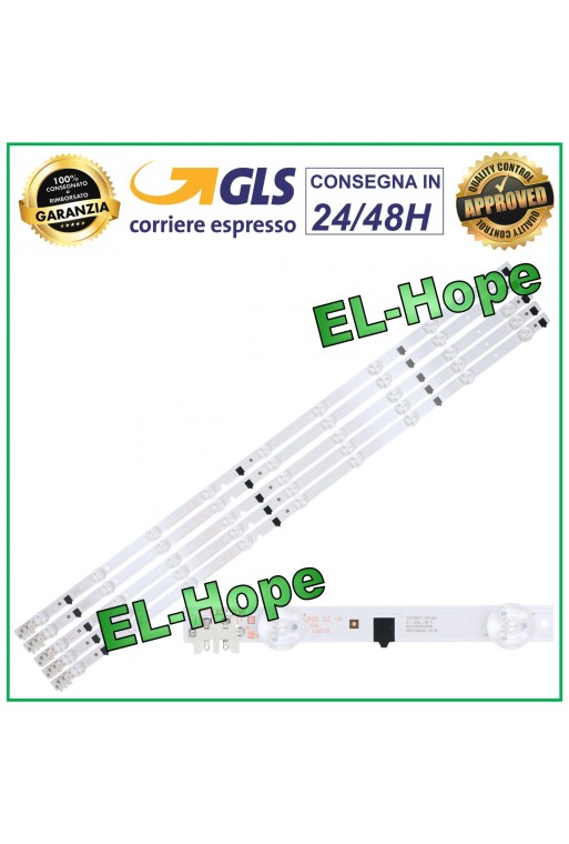 KIT 5 RUBAN 9 LED POUR TV 32 SAMSUNG UE32F4510AWXXN / UE32F4510AWXZH 650mm