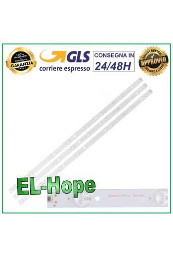 KIT DE 3 BARRES DE 8 RUBAN LED POUR TV 32 TCL JL.D32081235-057AS-M H32B3803 H32B380B