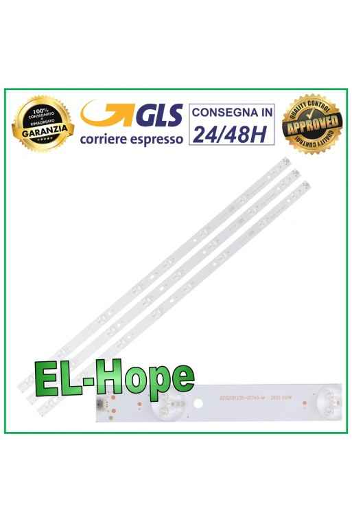 KIT DE 3 BARRES DE 8 RUBAN LED POUR TV 32 TCL JL.D32081235-057AS-M H32B3803 H32B380B