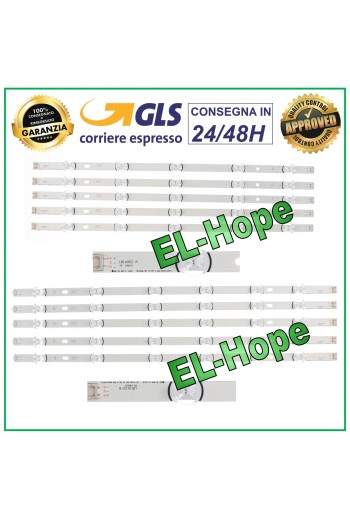 KIT 10 RUBAN LED POUR TV LG 55 LB160DZ-A LB161DZ-B 55LY7 55LY3 55LY54