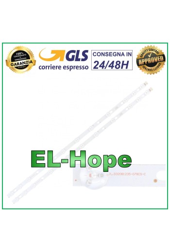 KIT 2 BANDES LED POUR TV TELEFUNKEN JL.D320B1235-078CS-C TE32269 TE32275