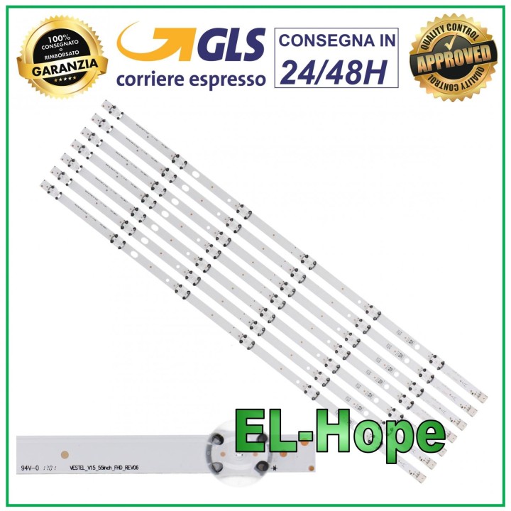 KIT 7 6 BARRES DE RUBAN LED POUR TV 55 BUSH DLED55287FHD / DLED55287FHDCNTD