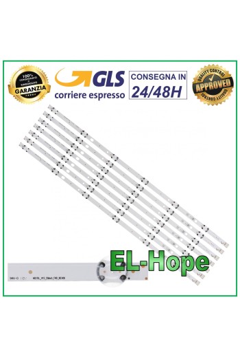 KIT 7 6 BARRES DE RUBAN LED POUR TV 55 TECHWOOD 55A03TSB / 55A04B / 55A04SB