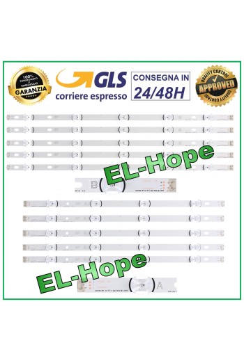 KIT 10 RUBAN LED POUR TV LG 50 AGS44870 / AGS45609 / 6916L-1735A / Q60160