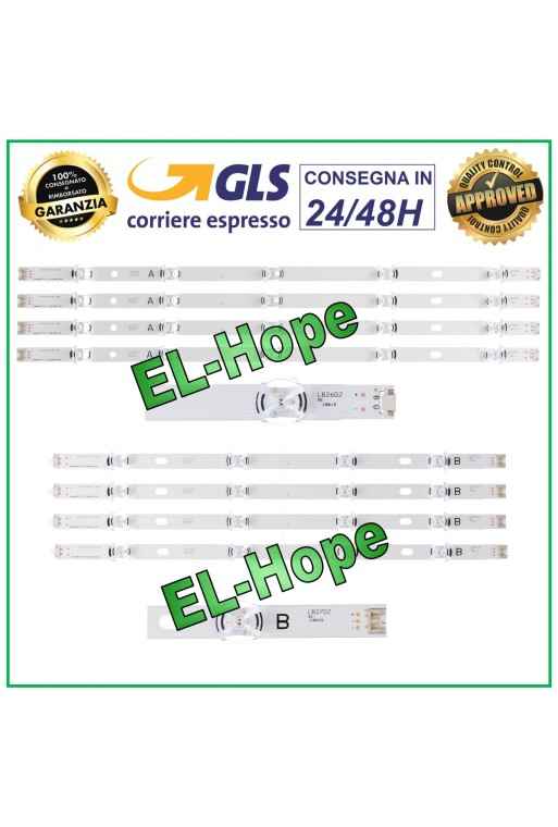KIT 8 RUBAN LED POUR TV LG 47 6916L- 1716A / 1749A / 1762A / 1948A / 1961A