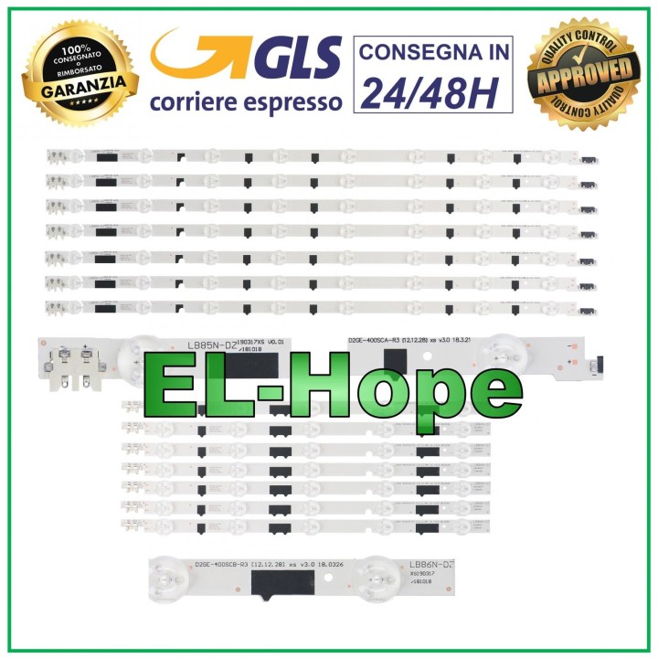KIT 14 RUBAN LED POUR TV 40 SAMSUNG LB85N-DZ / LB86N-DZ 2013SVS40F