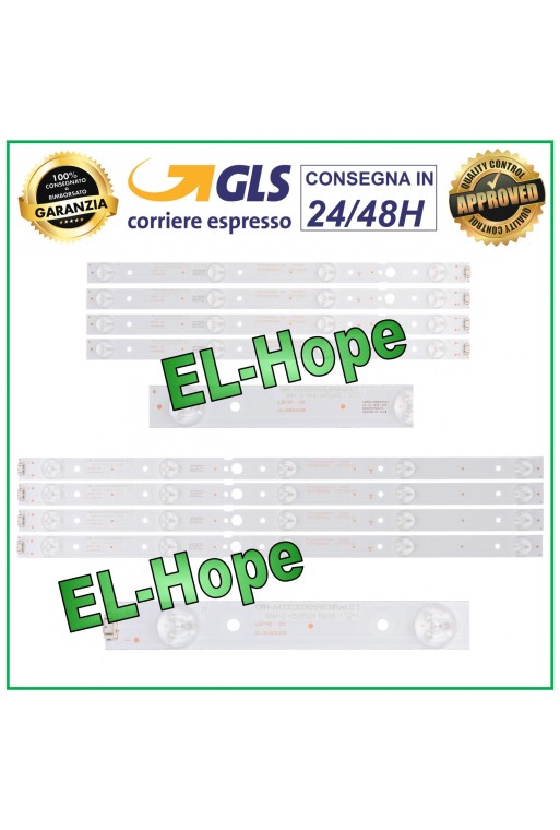 KIT 8 BARRES TV LED LG LB747 CRH-A4330300104L6CN / LB748 CRH-A4330300105R6CN REV1