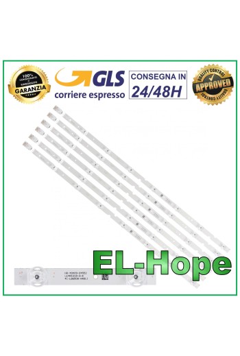 KIT 6 8 RUBANS LED POUR TV 65 TCL 65A620U / 65D6 / 65DP600 / 65L2 / 65P65US