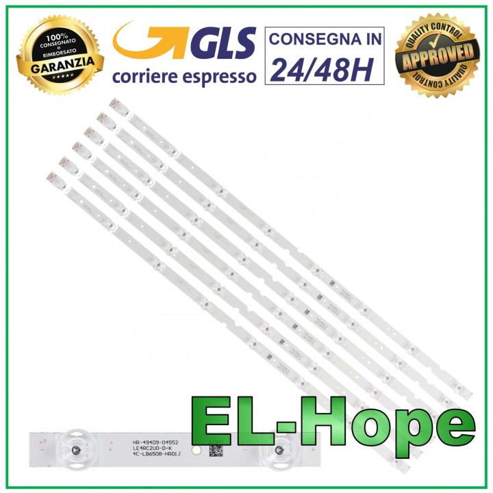 KIT 6 BARRES DE 8 RUBAN LED POUR TV 65 TCL 4C-LB6508-HR01J / LVU650NDEL / 65EP640 /