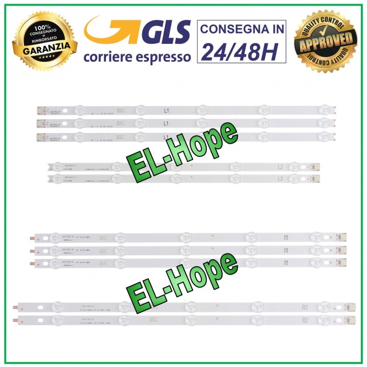KIT 10 BARRES TV LED 42 LG 42LA620VZA 42LN540 42LN549CZA 42LN570SZA 42WT30MSBLA