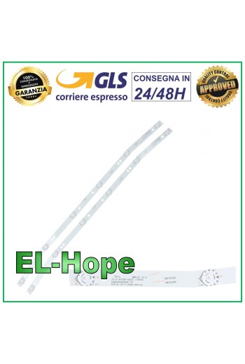 KIT 2 BARRES DE 6 RUBAN LED POUR TV 32 AKAI CTV3226 CTV3225 CTV320 AKTV3214 