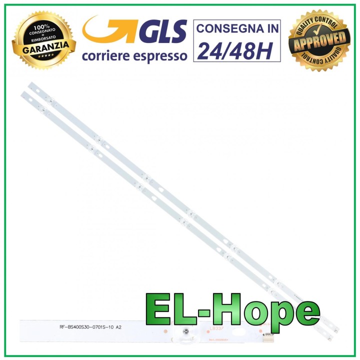 KIT 2 BARRES 7 LED TV 40 CHANGHONG C400F18E1CG01 SABA SA40S57N OK ODL40671F-TB