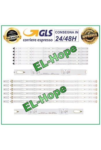 KIT 12 BARRES TV LED 50 SAMSUNG UA50K / UE50K / UA50MU / UE50MU / UN50MU /UN50KU