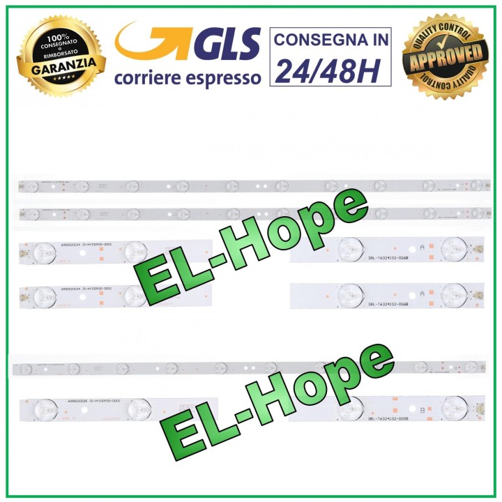 KIT DE 3 BARRES DE RUBAN LED POUR TV SANYO 3BL-T6324102-006B / 5B 32CE561LED