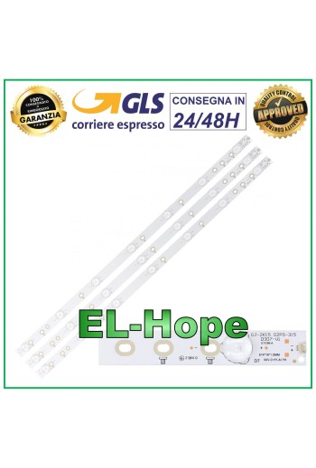 KIT 3 BANDES LED POUR TÉLÉVISEURS SONY GJ-2K15 D2P5-315 D307-V1 KDL32R3 00BV1 30D