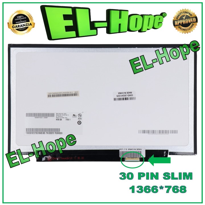 ÉCRAN LCD M125NWN1 POUR ORDINATEUR PORTABLE 12,5 30 BROCHES SLIM 1366*768 HD LED