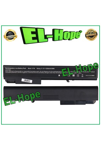 Batterie pour ordinateur portable HP 8730 HSTNN-OB60 5200 mAh 11,1 V 58 Wh, noire, e'quivalente a' le originale
