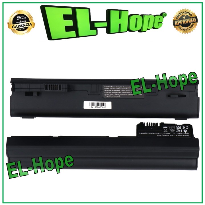 Batterie pour ordinateur portable HP MINI 110 HSTNNDB0D 5200 mAh 11,1 V, noire, e'quivalente a' le originale