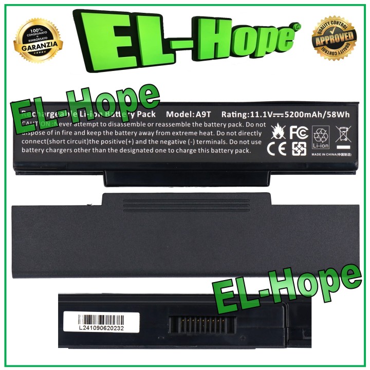 Batterie de ordinateur portable ASUS A9T 90NE51B2000 5200 mAh 11,1 V 58 Wh, pie'ce de origine