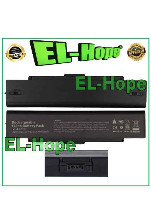 Batterie pour ordinateur portable Sony Vaio VGPBPL2C 5200 mAh 11,1 V Noir, e'quivalente a' le originale
