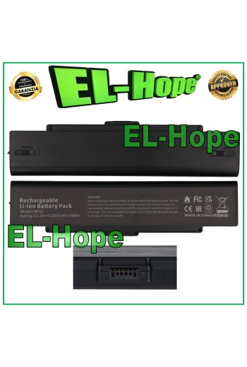 Batterie pour ordinateur portable Sony Vaio se'rie VGN 5200 mAh 11,1 V Noir Égale a' le original