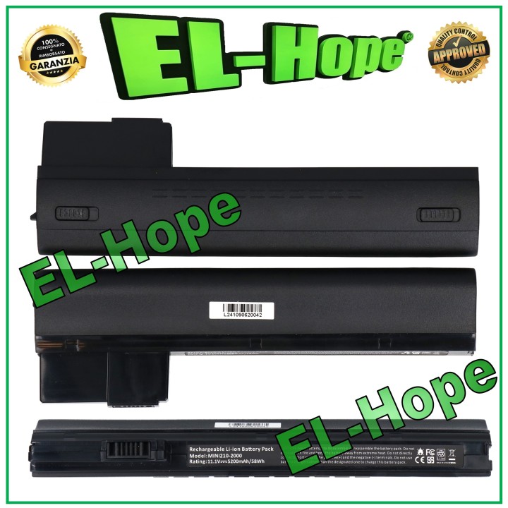 Batterie pour ordinateur portable HP Compaq ED06066 ED06DF 11,1 V 5 200 mAh, noire, e'quivalente a' le originale