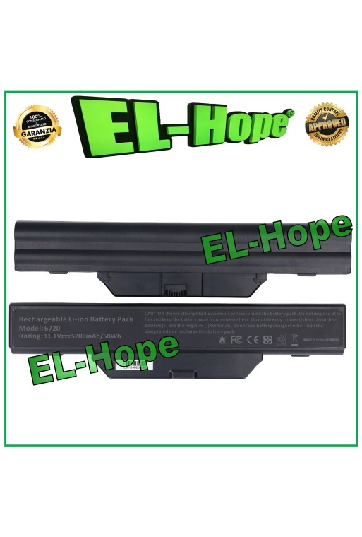 Batterie pour ordinateur portable HP 6720 451086161 5200 mAh 11,1 V noire, e'quivalente a' le originale