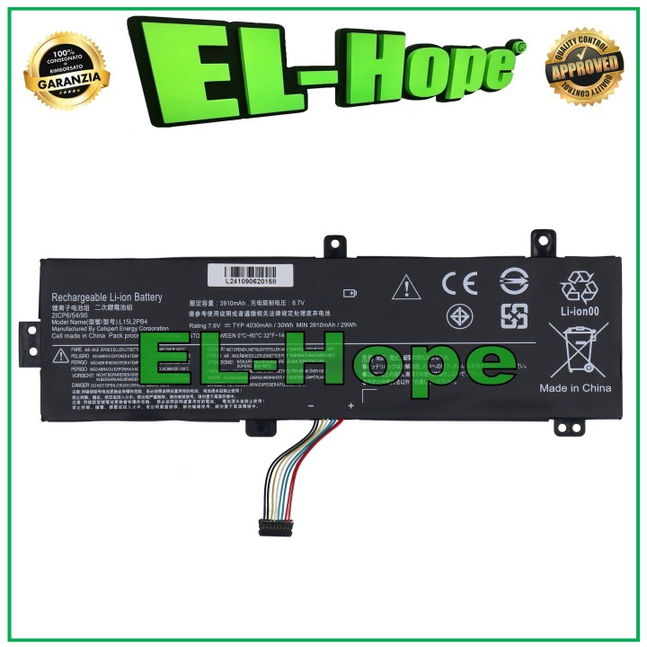Batterie pour ordinateur portable Lenovo B102130-0009 4030 mAh 7,6 V Noir Égal a' le original