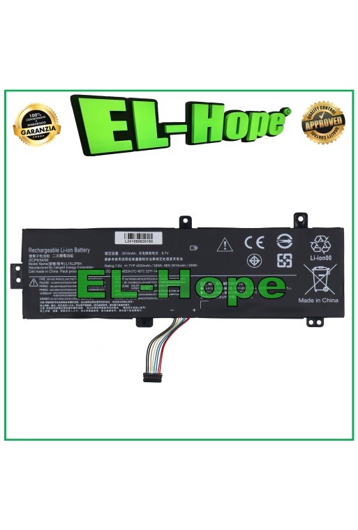 Batterie pour Lenovo Ideapad 310 510 15 L15L2P 4030 mAh 7,6 V Noir Égal a' le original