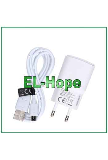 Chargeur de batterie de voyage universel pour Nokia 5 V 10 W + câble micro USB 1,2 m Blanc